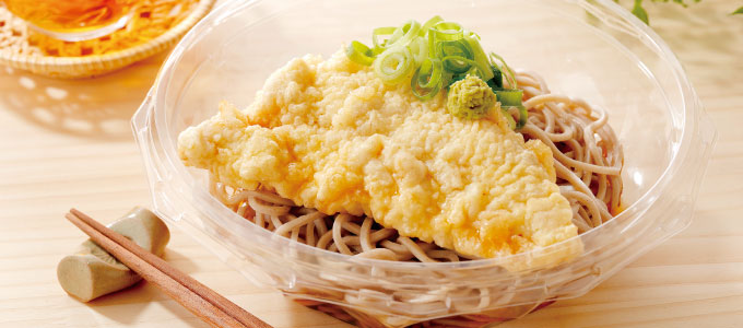 冷し鶏天そば