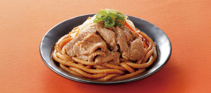 豚ジンギスカン焼きうどん