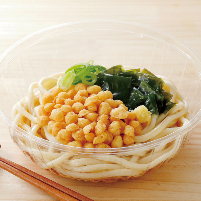 冷したぬきわかめうどん