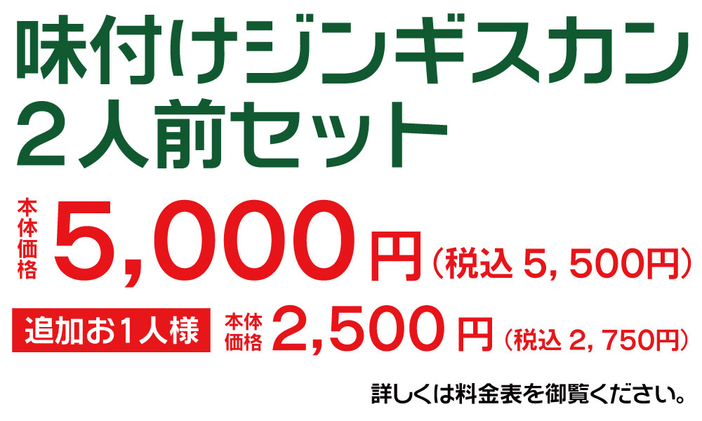 味付けジンギスカン２人前セット